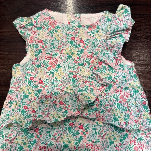 Janie and Jack Floral Ruffle Baby Romper size 3 - 6 months spring easter - Picture 6 of 12